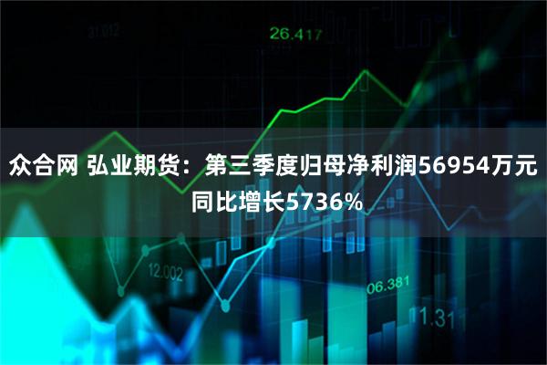 众合网 弘业期货:第三季度归母净利润56954万元 同比增长5736%